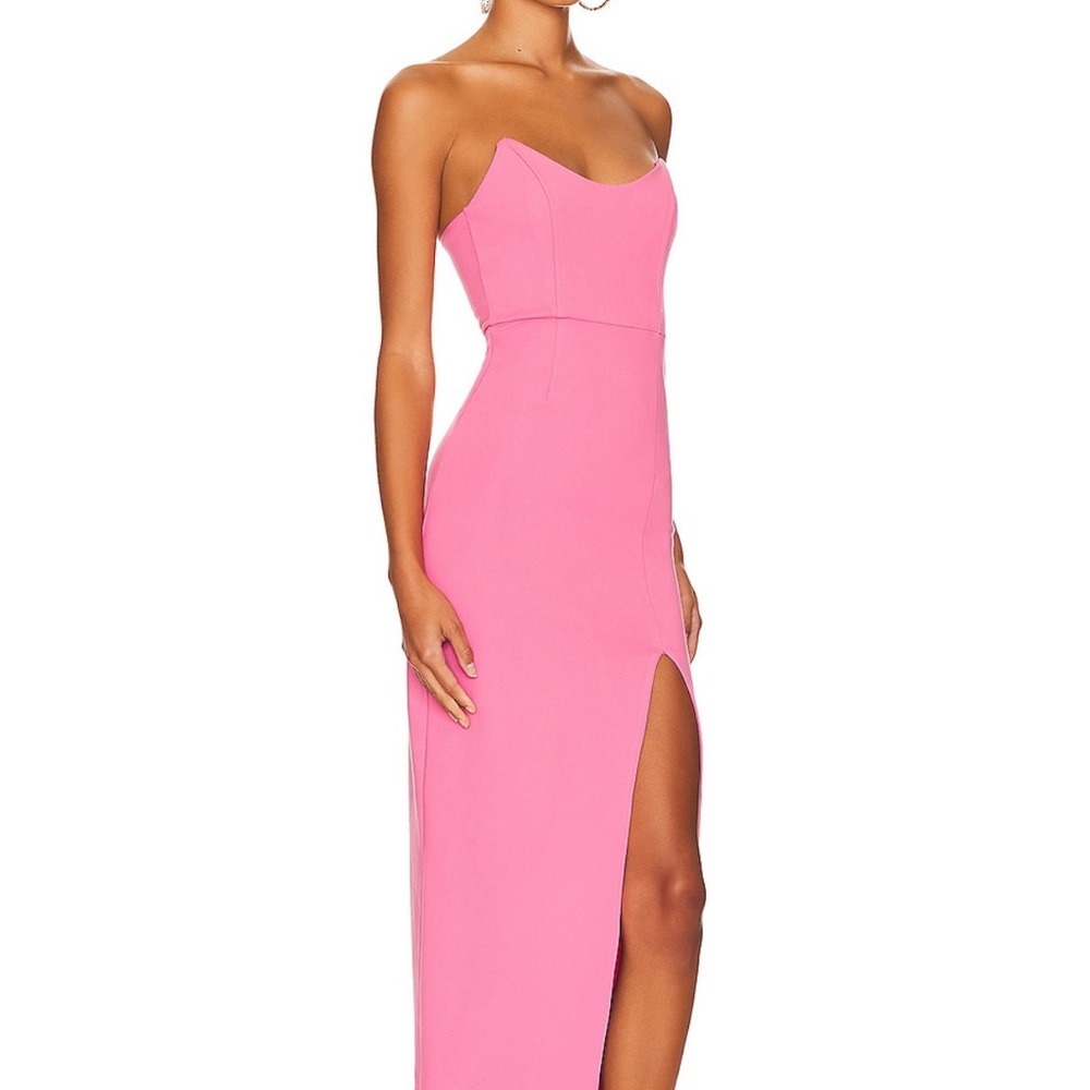 Superdown Ryleigh Strapless Maxi Dress Pink